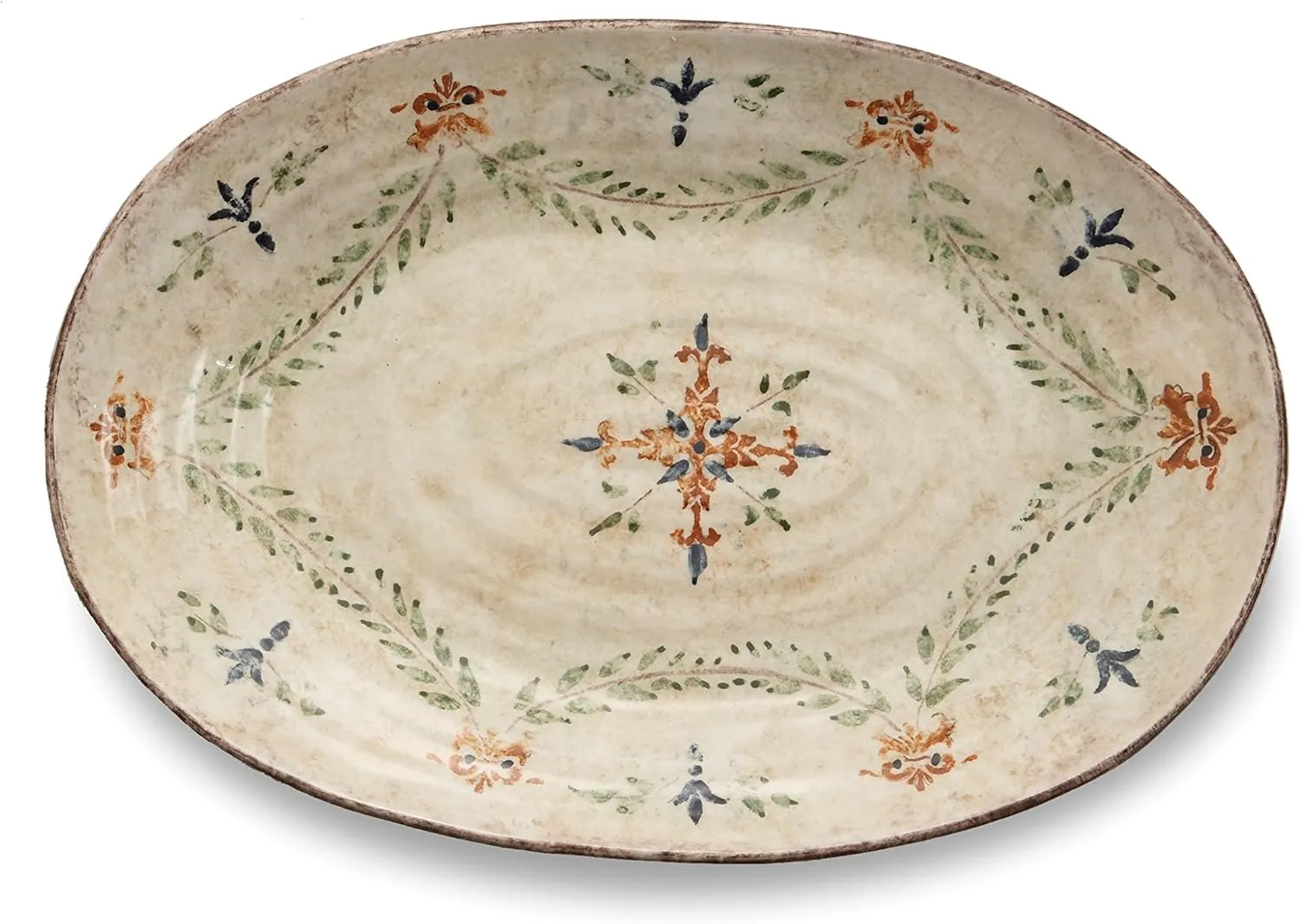 Arte Italica Medici Oval Platter, Large, Cream