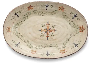 Arte Italica Medici Oval Platter, Large, Cream