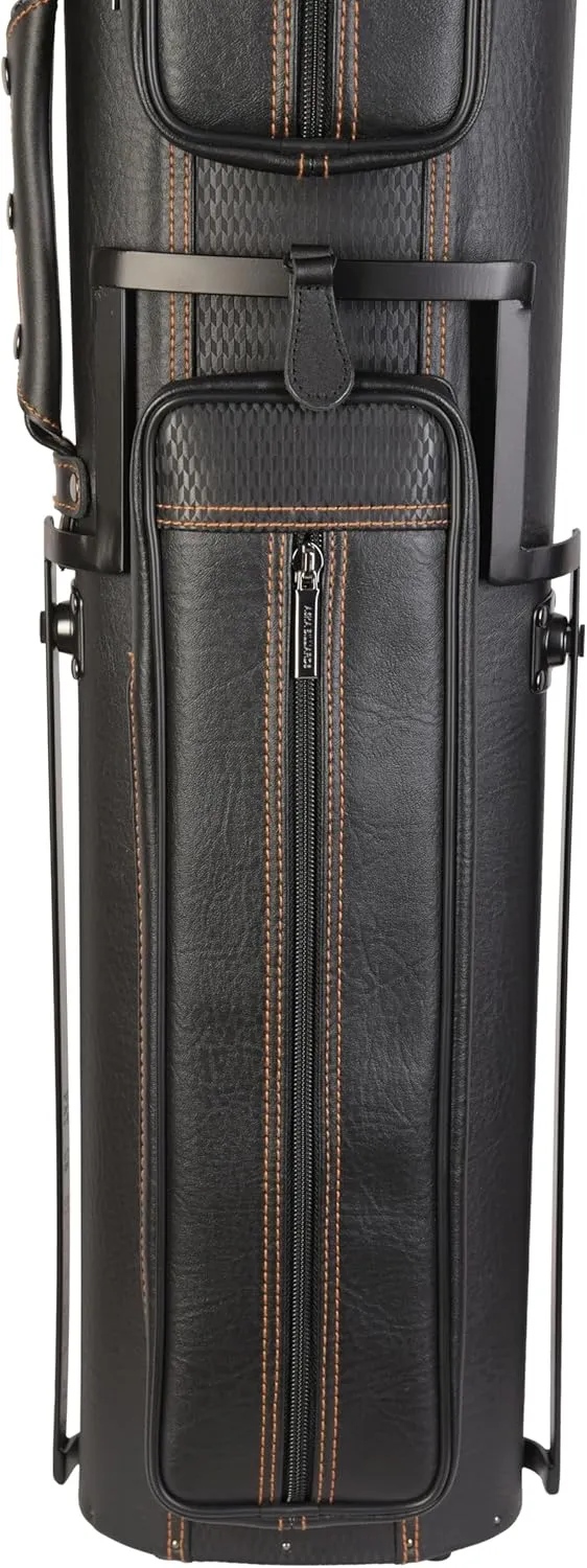 ASKA Hard 4x8 Pool Cue Case, Holds Up to 4 Butts and 8 Shafts, Choice of Styles
