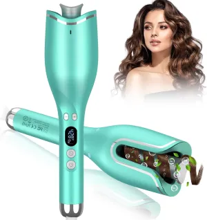 Automatic Curling Iron, Automatic Hair Curler with 1" Curling Iron Large Slot, 4 Temperature & 8 Timer, Dual Voltage Anti-Tangle Rotating Curlers Iron, Hair Curler Wand with Auto Shut-Off for Curls