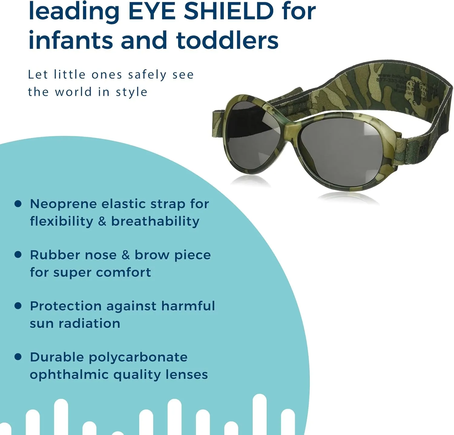 Baby Banz Retro Oval Baby Sunglasses - 0-24 Months – 100% UV Eye Protection