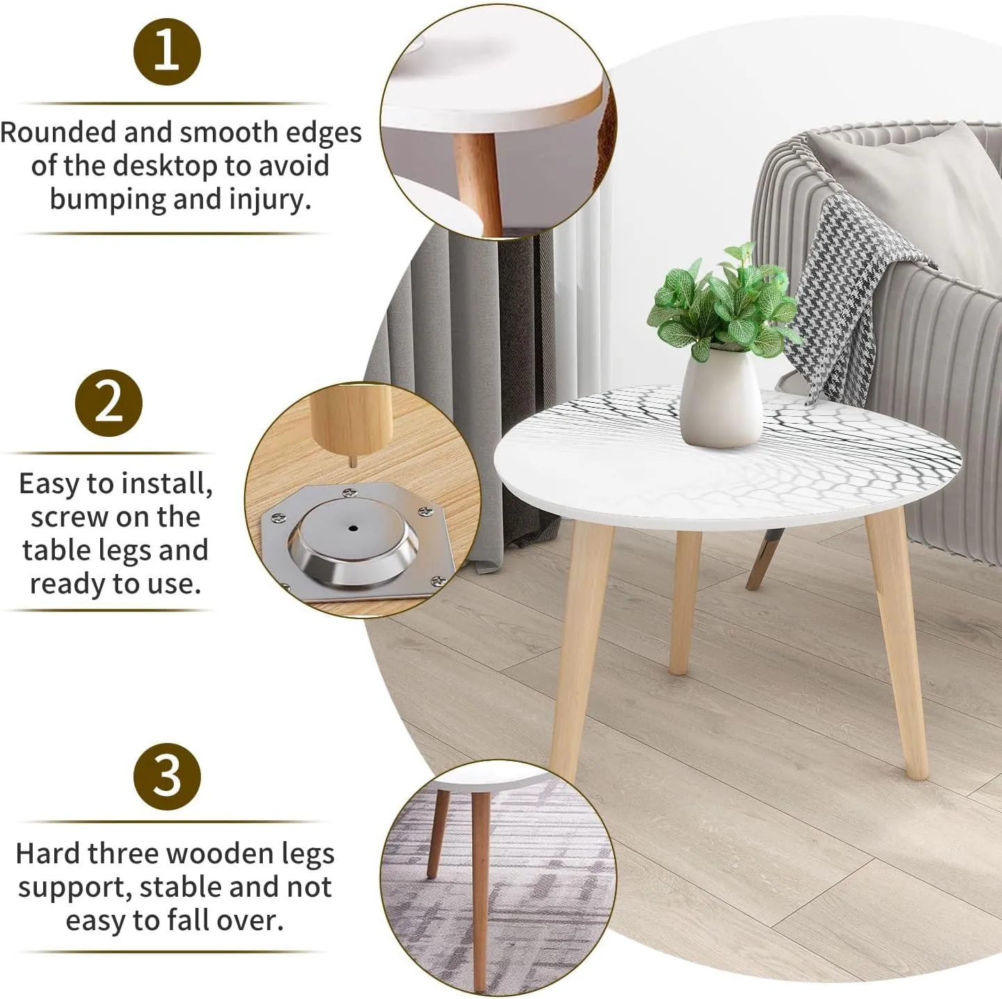 Bamboo Nesting Triangle End Table Mesh Texture for Fishing nets Seamless Pattern for Sportswear Soccer Modern Minimalist Side Coffe Tea Table Set of 2 for Living Room Bedroom Balcony