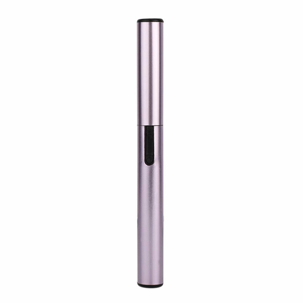 barenx Mini Aluminum Alloy Electric Eyelash Curler Battery Powered Brush With Comb