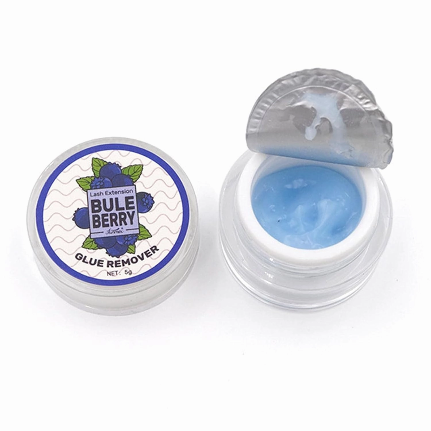 barenx Professional Eyelash Extension Glue Remover 5G Fast Dissolution for False Eyelash Extension Makeup Tools,easy to carry and use - Blueberry Blue