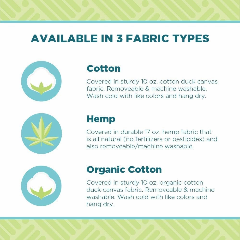 Bean Products Meditation Cushion Mat Set - Zafu Floor Pillow Organic Buckwheat Pillow   Cotton Filled Zabuton Prayer Pad - Meditation Pillow Yoga Knee Pad - Made in USA - 14" Round or 18" Oval