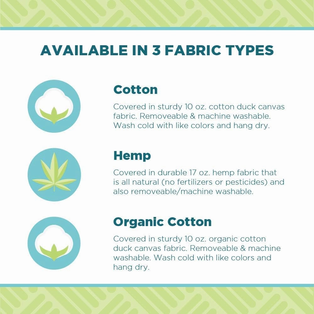 Bean Products Meditation Cushion Mat Set - Zafu Floor Pillow Organic Buckwheat Pillow   Cotton Filled Zabuton Prayer Pad - Meditation Pillow Yoga Knee Pad - Made in USA - 14" Round or 18" Oval