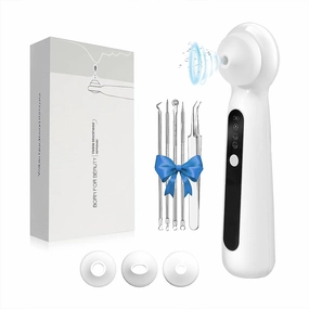 Blackhead Remover Pore Vacuum with Magnifier, Electric Face Suction Pore Cleaner, with 3 Adjustment Modes & 3 Suction Power Probes Comedone Extractor, USB Rechargeable Blackhead Extractor, for Women