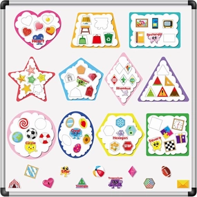Blosssound 11 Sets Shape Sorting Set Magnetic Sorting Sensory Toy Shape Recognition Matching Game for Boy Girl Toddler Whiteboard Refrigerator Tool