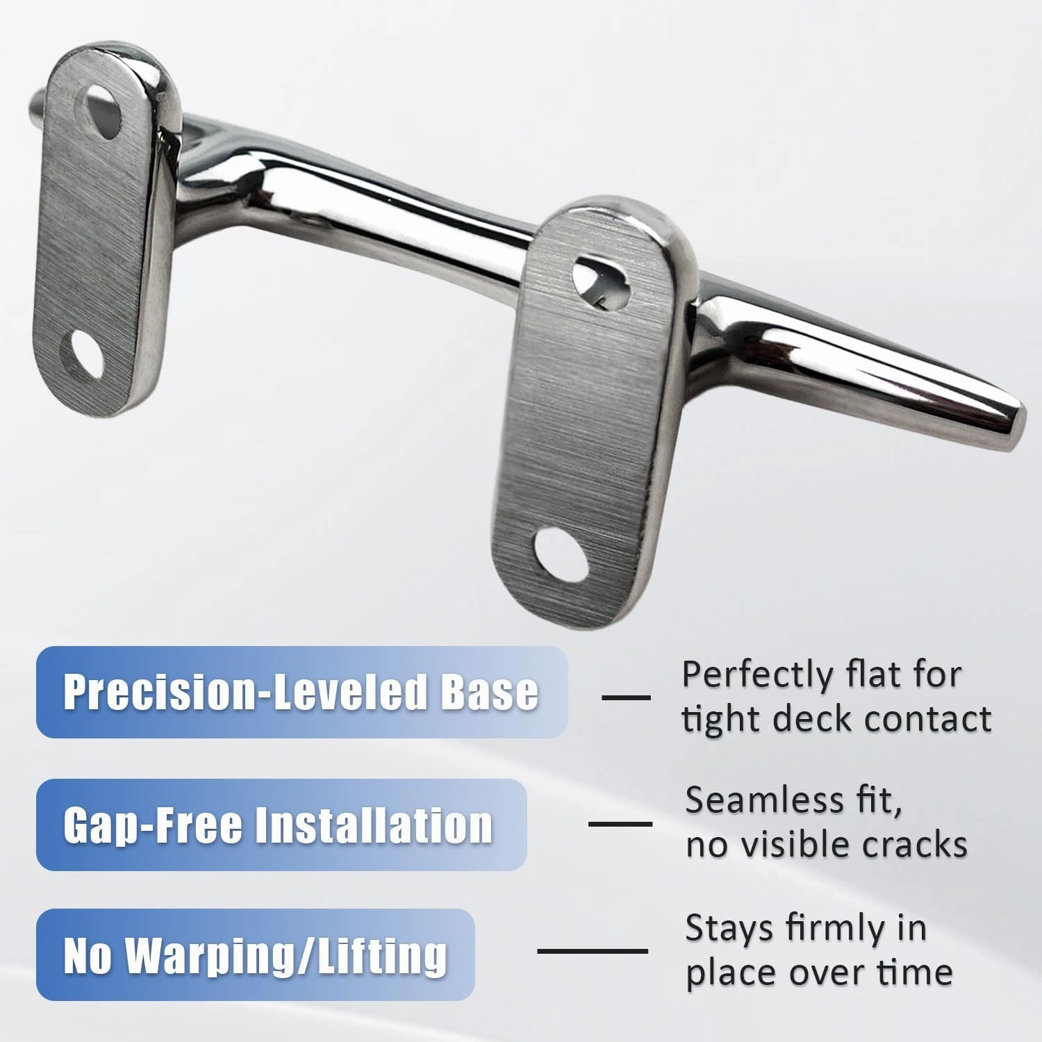 Boat Cleat, 4"/5"/6"/8"/10" Marine Grade 316 Stainless Steel Open Base Dock Cleat, Rope Cleat with Fasteners for Kayaks, Nautical Decor, 2 Pack/4 Pack