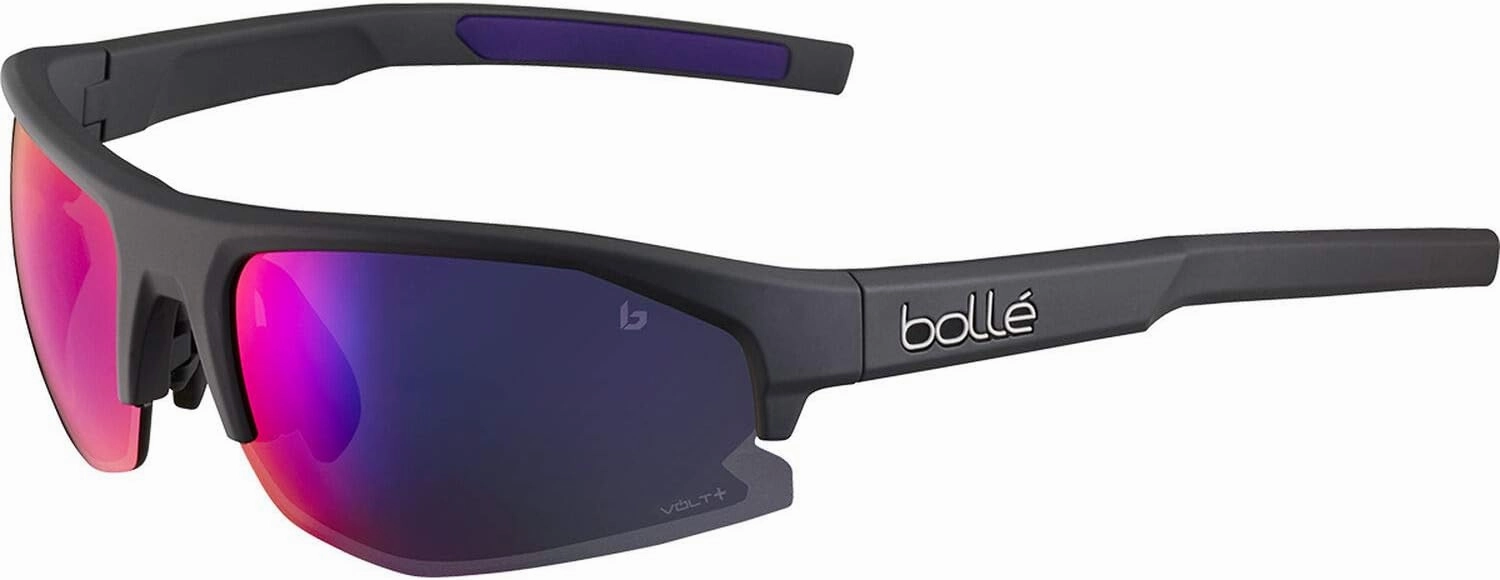 bollé BS004002 Bolt 2.0 S Oval Sunglasses, Titanium Matte - Volt  Ultraviolet Cat 3