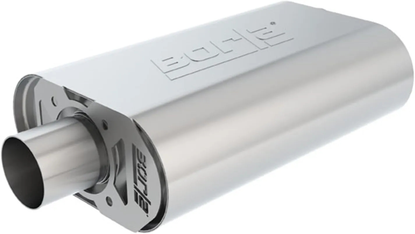 BORLA 400832 CrateMuffler for Ford Small Block H.O. 289/302 (Exc. Coyote 5.0L)/ 351W CID V8 & Big Block Moderate Output 390/427/ 428/460 CID V8 FE 2.5" Offset/Center 14"x4.35"x 9.10" Body ATAK.