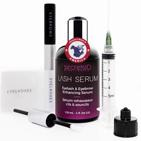 Bulk Eyelash & Eyebrow Growth Serum DIY Kit for Lash Techs and Beauty Salons - 120 mL with 15 individual tubes and stickers