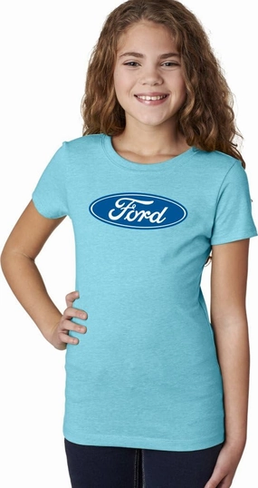 Buy Cool Shirts Girls Ford Shirt Ford Oval T-Shirt