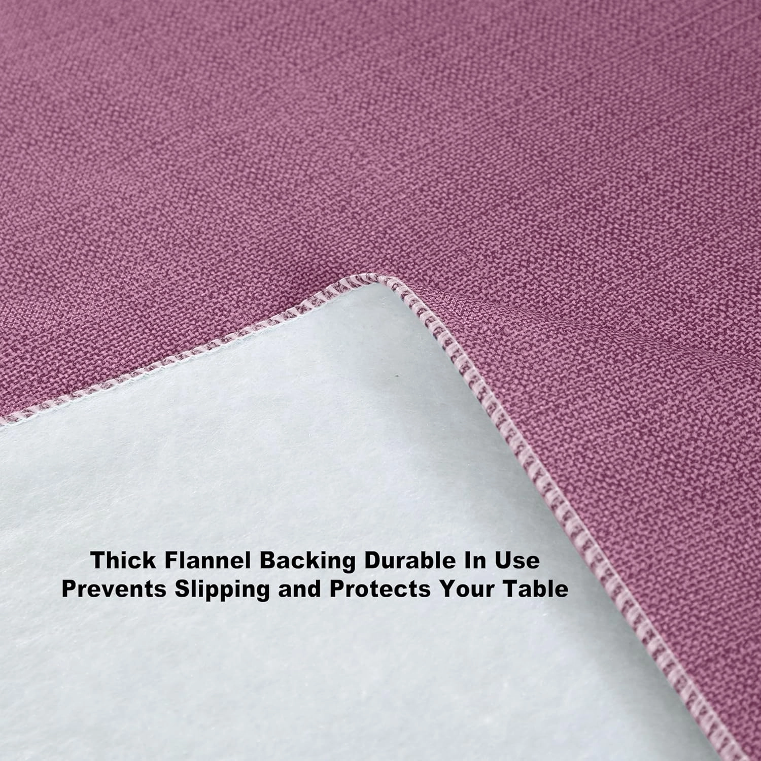 Cafe Hotel Linen Look Solid Color Heavy 4 Gauge Vinyl Flannel Backed Tablecloth, Indoor/Outdoor Wipe Clean Tablecloth, 60 Inch x 120 Inch Oblong/Rectangle, Burgundy