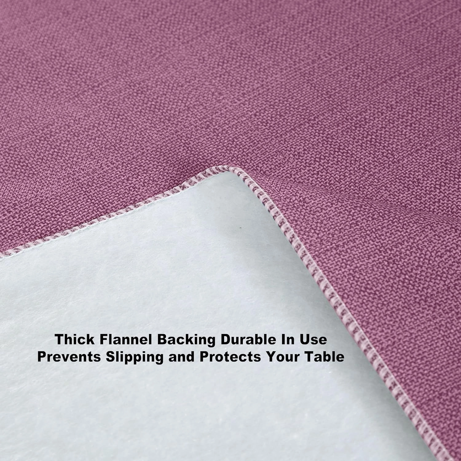 Cafe Hotel Linen Look Solid Color Heavy 4 Gauge Vinyl Flannel Backed Tablecloth, Indoor/Outdoor Wipe Clean Tablecloth, 60 Inch x 84 Inch Oblong/Rectangle, Burgundy