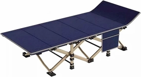 Camping Cot Oxford Cloth Sleeping Cots for Adults W/Carry Bag Reclining Chaise for Outdoor Load 190 Lbs Folding Camping Cot
