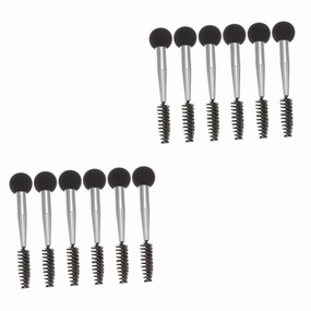 CANIGHT 12pcs Dual-ended Makeup Brush Applicator for Eyelash and Foundation Sponges for Blush and Mascara for Women and Girls
