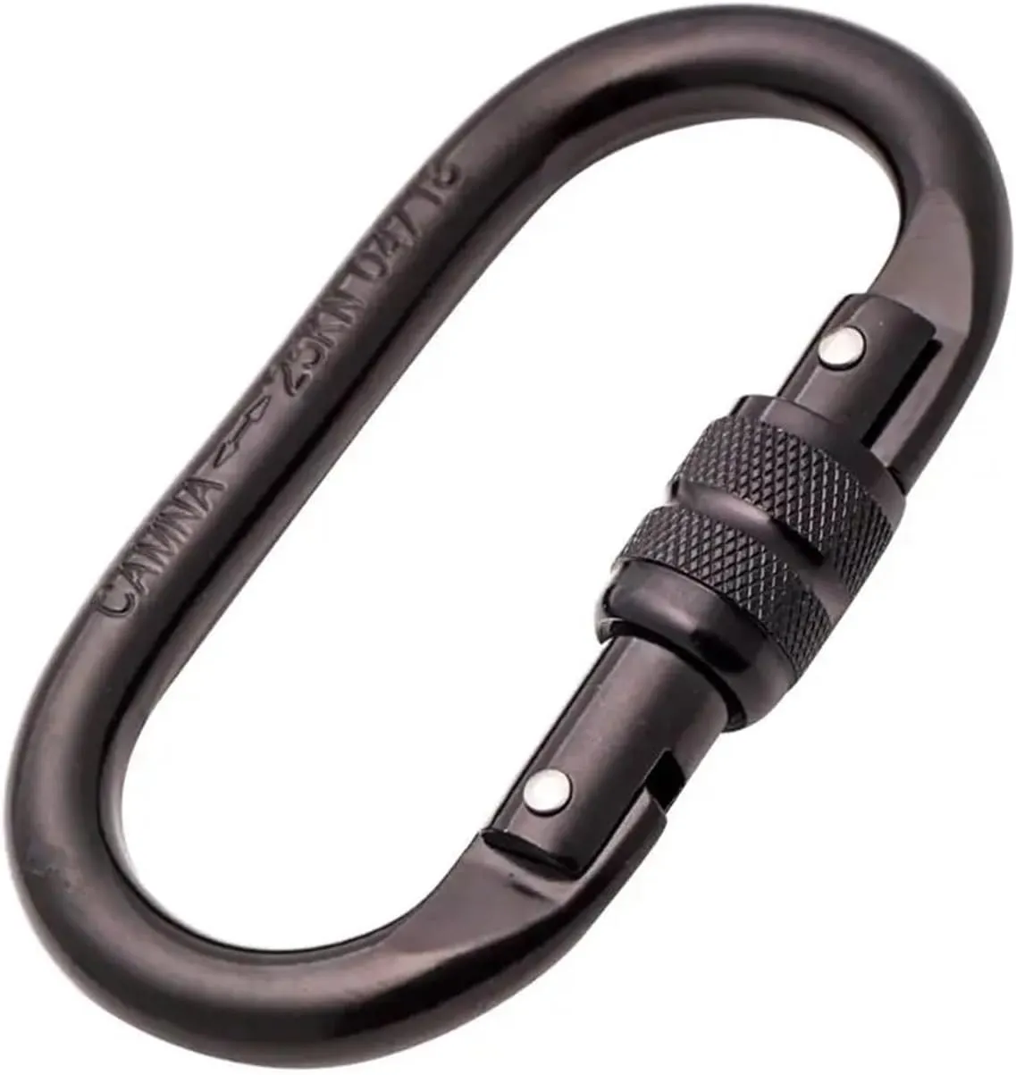 Carabiner Clips Alloy Steel Oval Shape 25KN High Strength Screw Locking Carabiner Outdoor