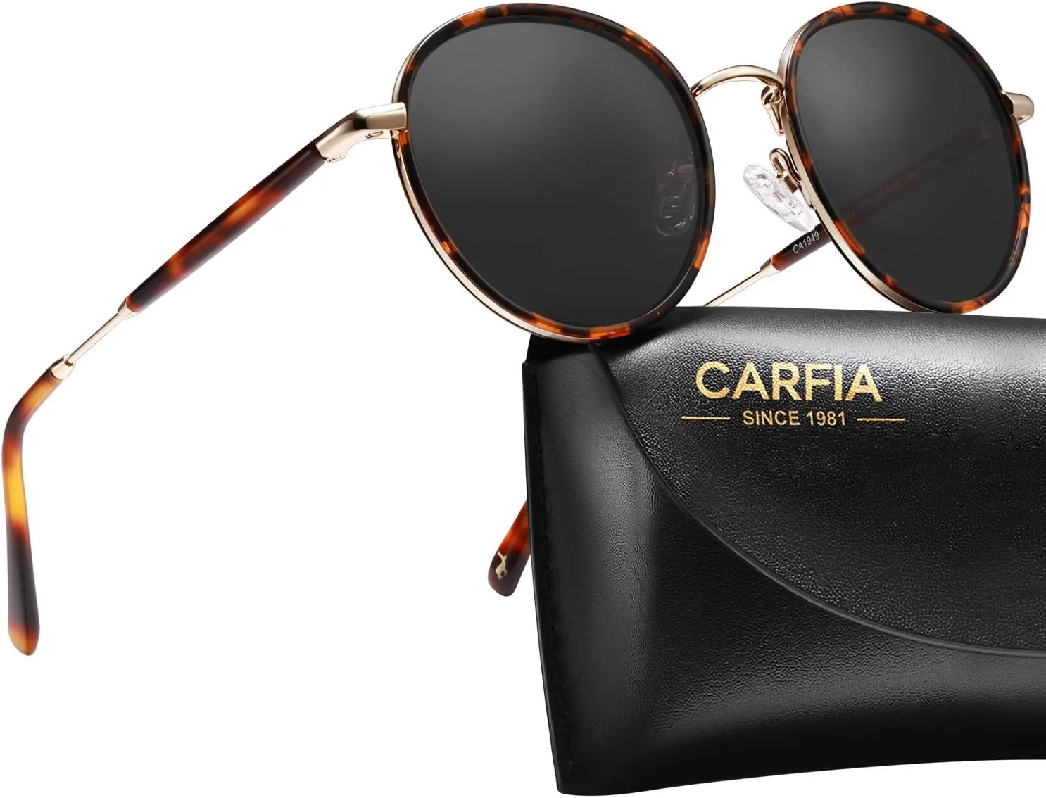 CARFIA Retro Small Round Polarized Womens Sunglasses UV Protection, Trendy Vintage Stylish Designer Sunglasses CA1949