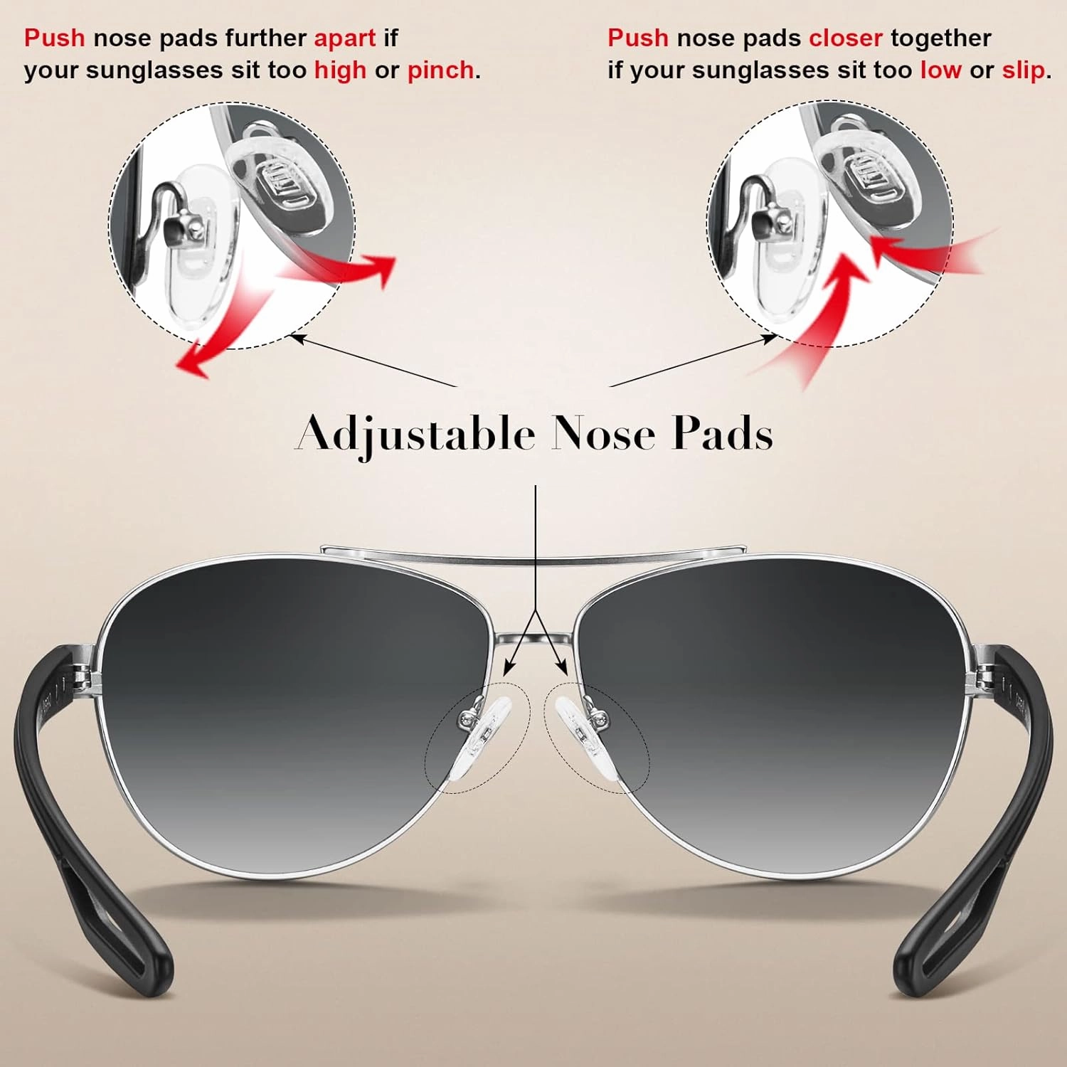 CARFIA Lightweight Retro Pilot Sunglasses for Women Polarized UV Protection, Trendy Outdoor Driving Lady Sunnies Metal Frame
