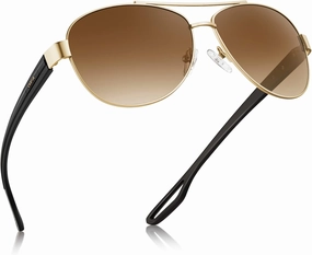 CARFIA Lightweight Retro Pilot Sunglasses for Women Polarized UV Protection, Trendy Outdoor Driving Lady Sunnies Metal Frame