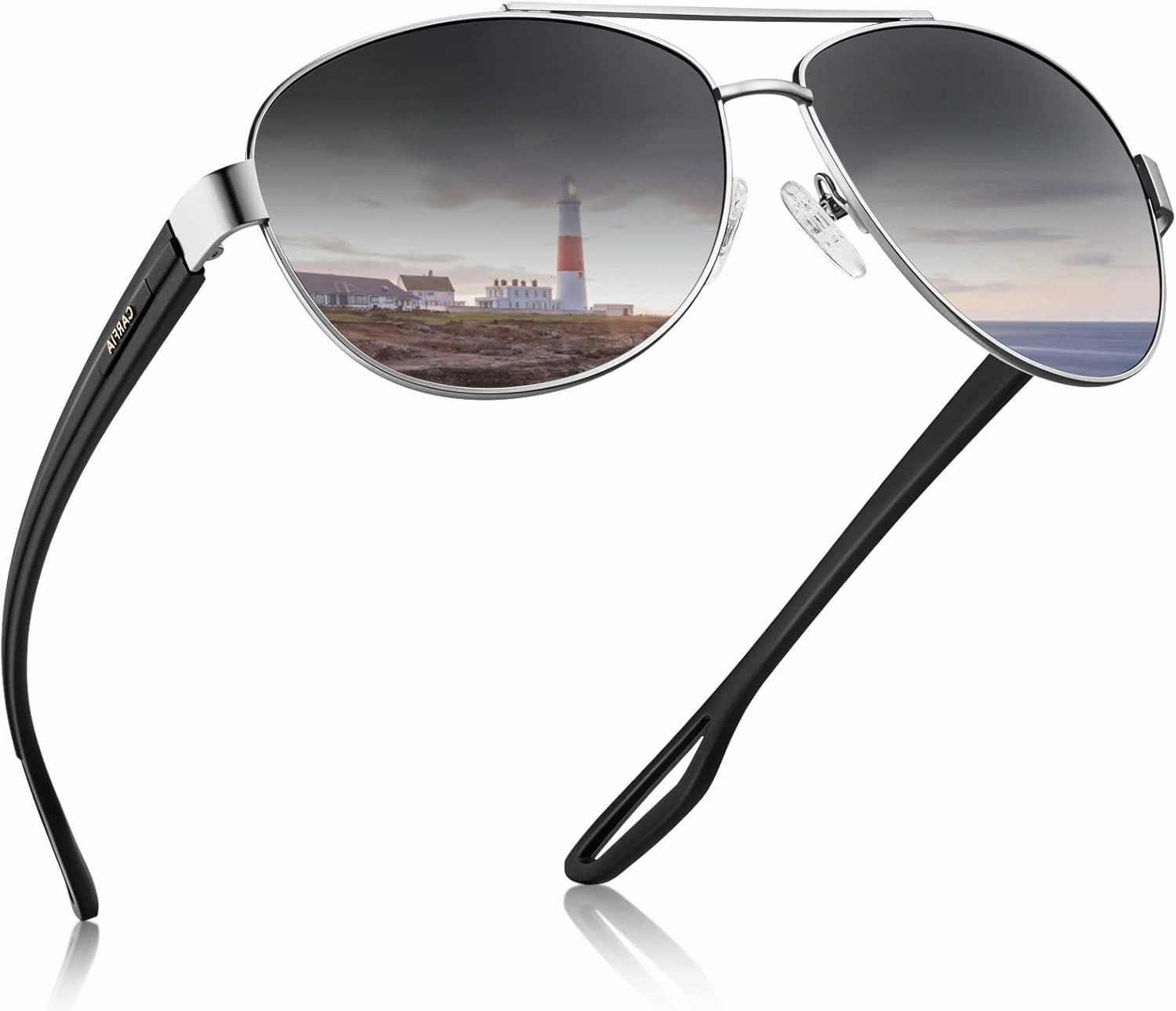 CARFIA Lightweight Retro Pilot Sunglasses for Women Polarized UV Protection, Trendy Outdoor Driving Lady Sunnies Metal Frame