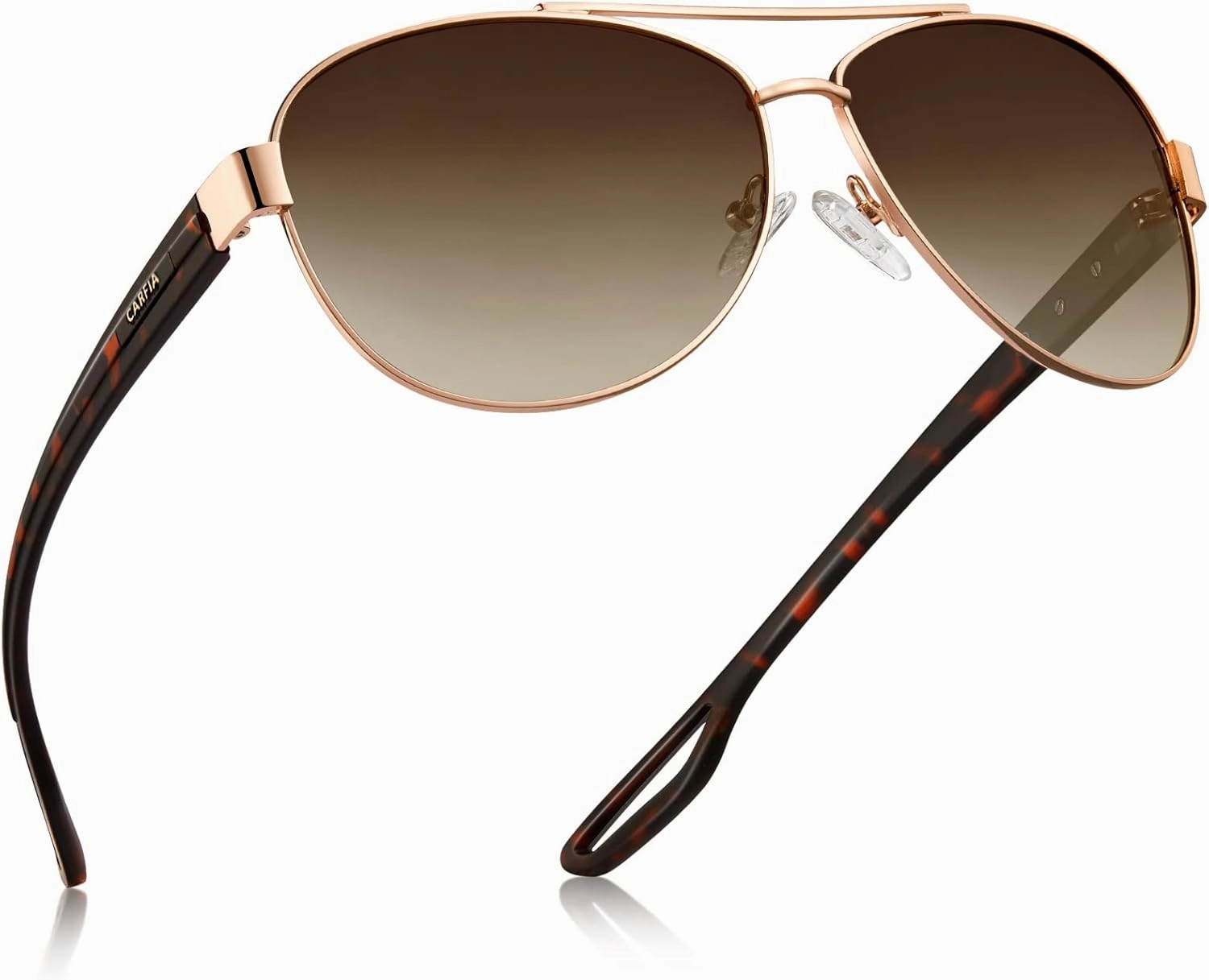 CARFIA Lightweight Retro Pilot Sunglasses for Women Polarized UV Protection, Trendy Outdoor Driving Lady Sunnies Metal Frame