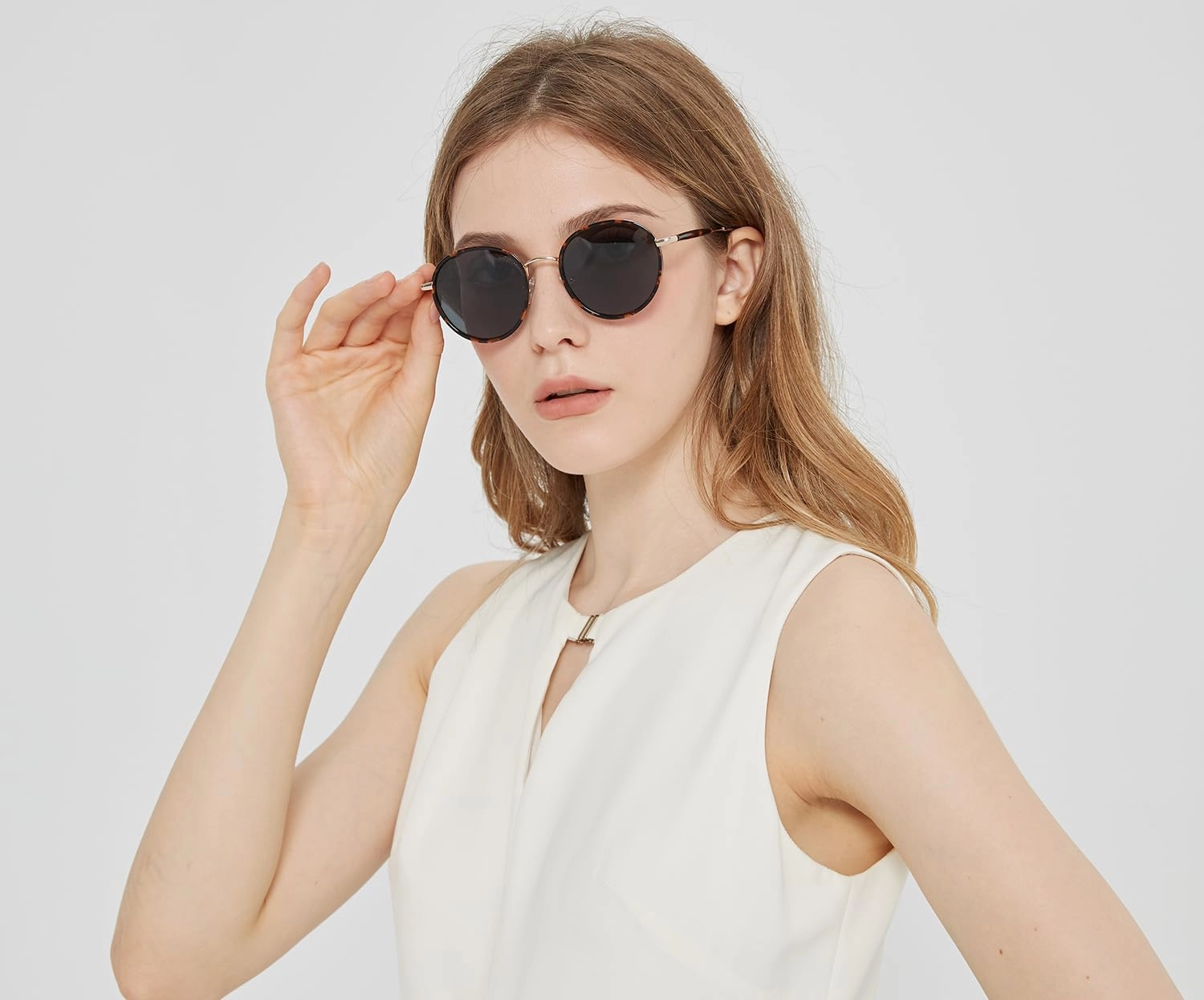 CARFIA Retro Small Round Polarized Womens Sunglasses UV Protection, Trendy Vintage Stylish Designer Sunglasses CA1949