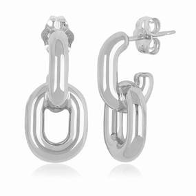 CARLA STERLING SILVER SMALL OVAL DOUBLE LINK