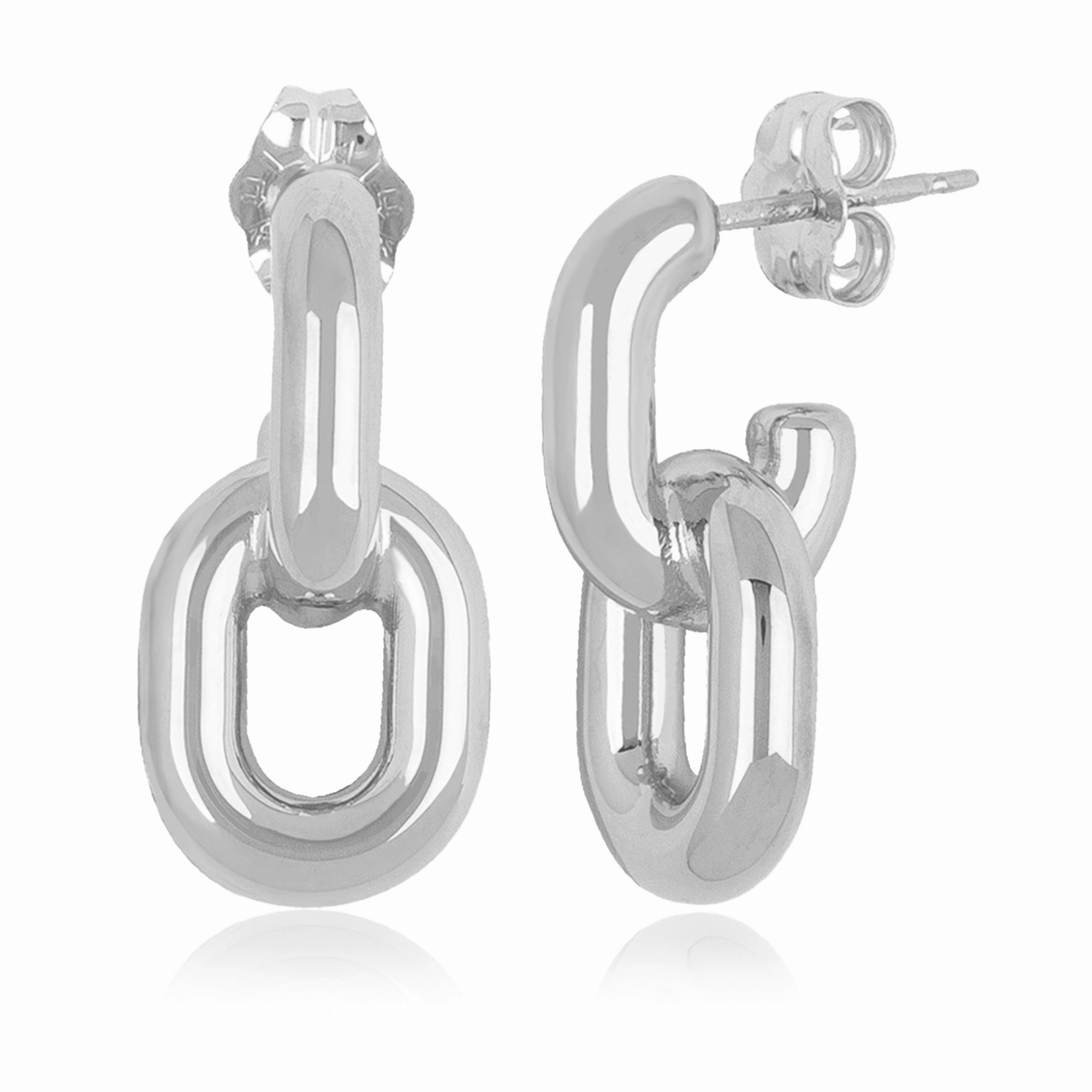 CARLA STERLING SILVER SMALL OVAL DOUBLE LINK