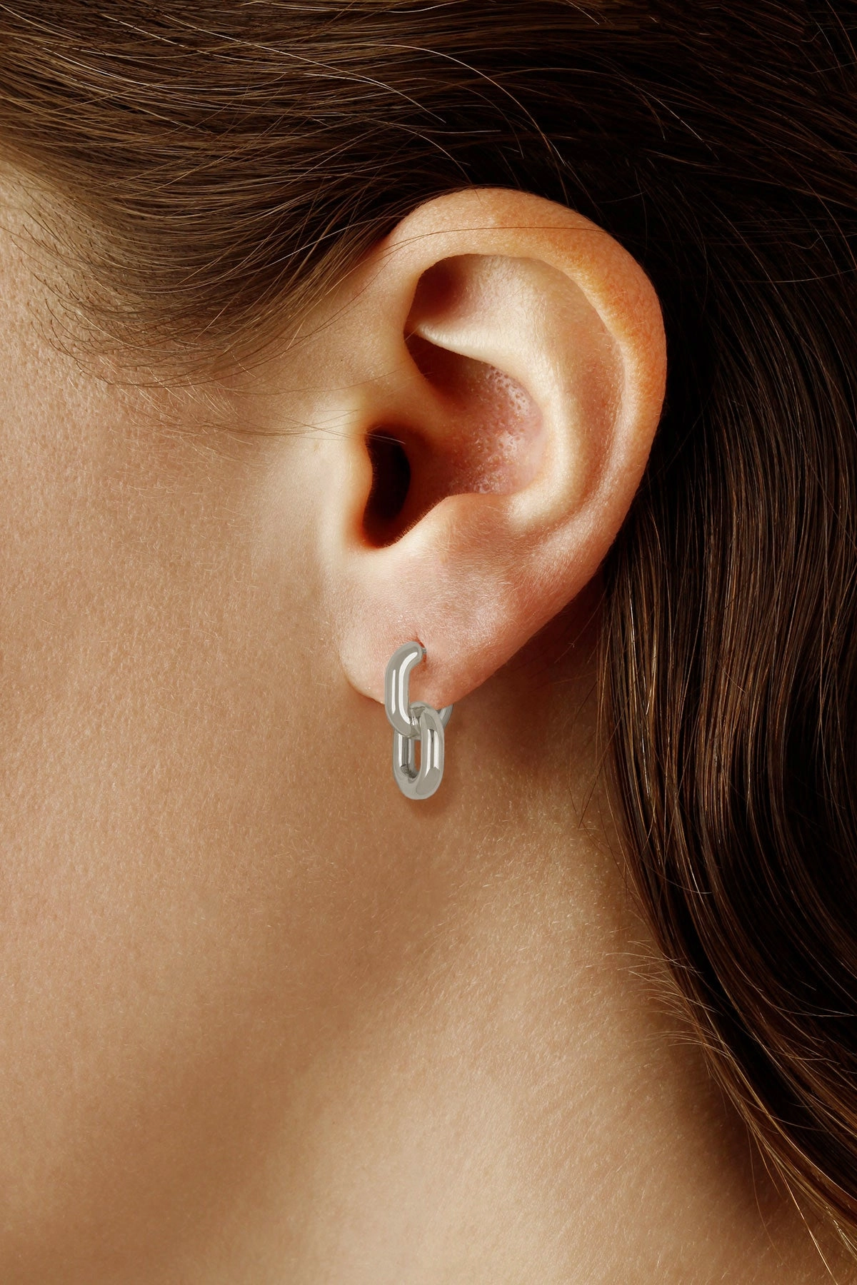 CARLA STERLING SILVER SMALL OVAL DOUBLE LINK