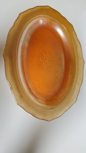 Carnival glass platter