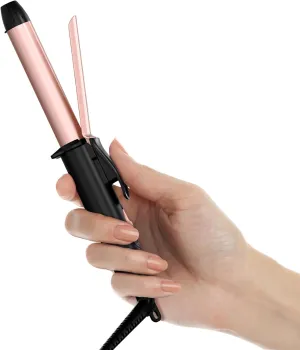 Ceramic Mini Hair Curler for Short Hair, 3/4 Inch, Dual Voltage, Travel Size with Keratin & Argan Oil Infused, Curling Iron with Storage Bag