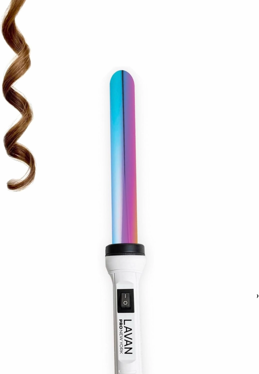 Ceramic Titanium Curling Wand 1 inch 25mm Rainbow with Glove | Professional Hot Tools Curling Iron | Best Hair Curler Wand for Frizz Free Lasting Flawless Waves.