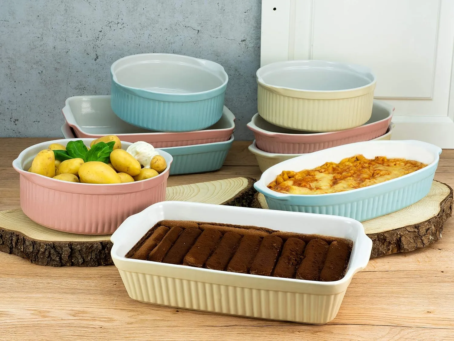 Classic Pastel Kitchen Oval Casserole Dish 33058