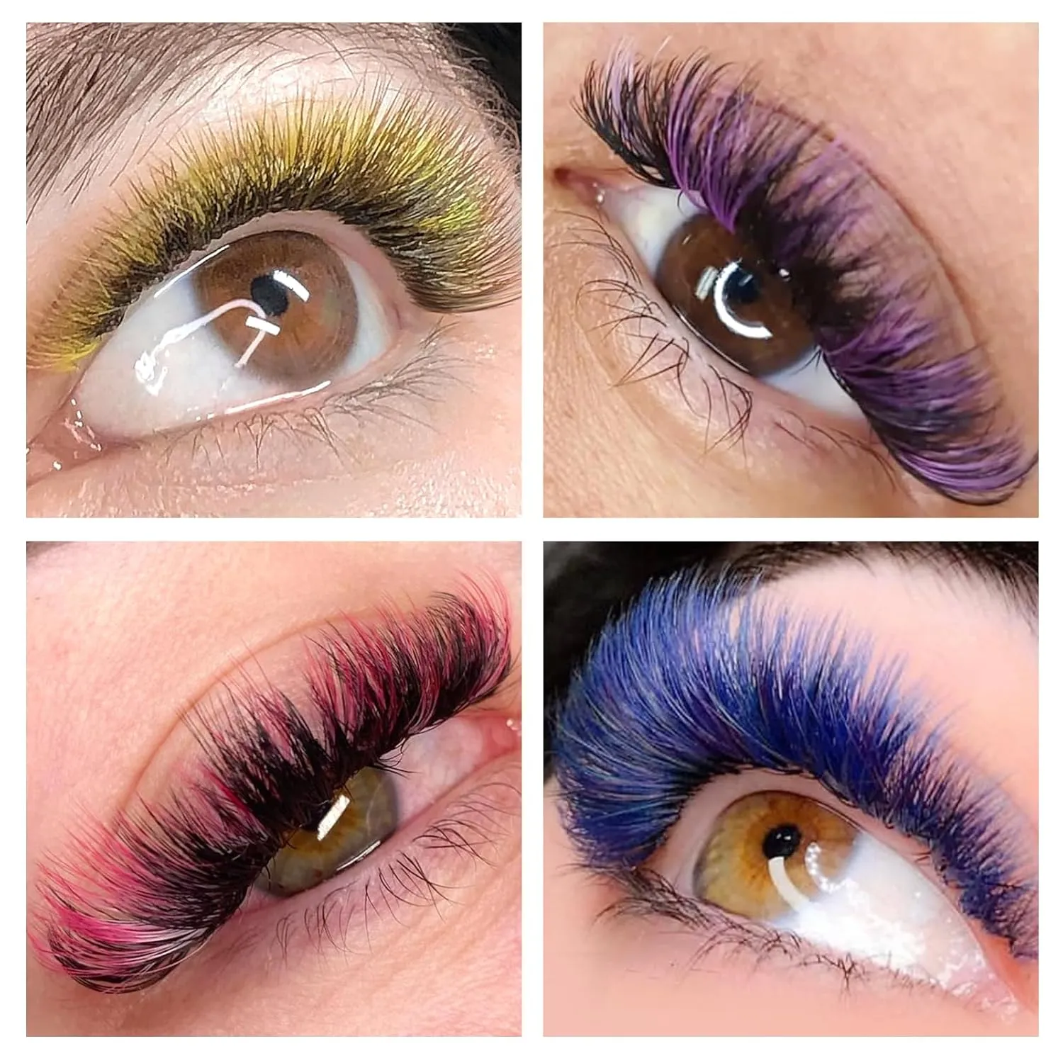 Colored Lash Extensions, 32 Rows Cashmere lash extensions, 0.07 C Curl Lash Extensions, 12-15mm Mix Classic Lash Extensions, Single Lash Extensions for Professional(32 Rows-Ombre 0.07-C 12-15mm)