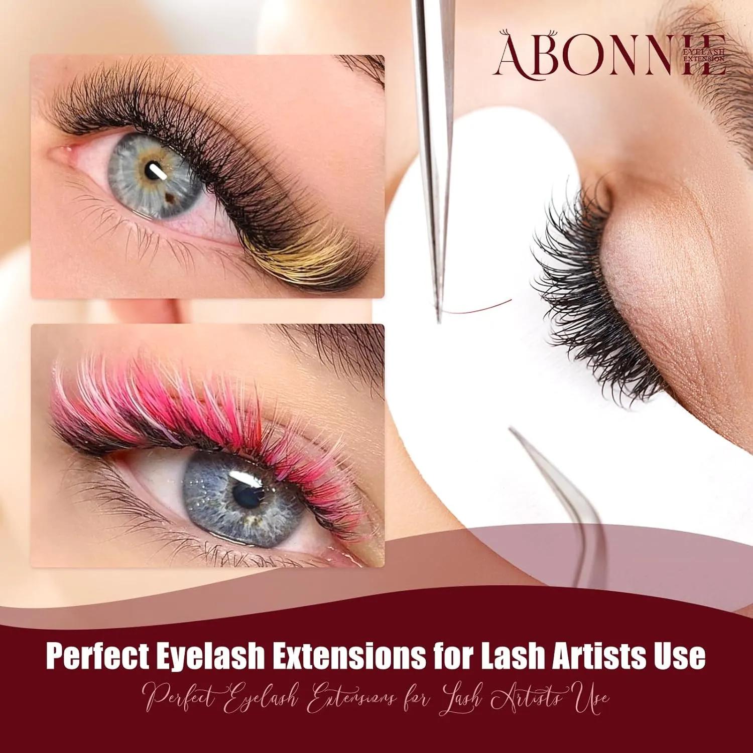 Colored Lash Extensions, 32 Rows Cashmere lash extensions, 0.07 C Curl Lash Extensions, 12-15mm Mix Classic Lash Extensions, Single Lash Extensions for Professional(32 Rows-Ombre 0.07-C 12-15mm)
