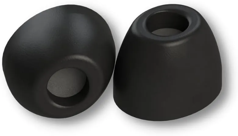 Comply 400 Core Series | Memory Foam Replacement IEM Ear Tips for Campfire Audio, Sennheiser, & More | Superior Noise Isolation, Ultimate Comfort, Secure Fit | Oval, Black, Small (3 Pairs)