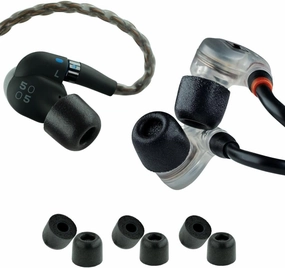 Comply 500 Core Series | Memory Foam Replacement IEM Ear Tips for KZ, Moondrop, FiiO Sennheiser & More | Superior Noise Isolation, Ultimate Comfort, Secure Fit | Variety, Black, Small (3 Pairs)
