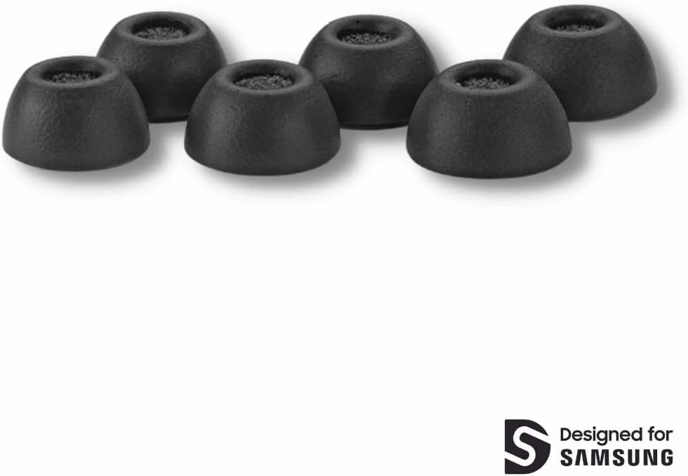 Comply Memory Foam Replacement Earbud Tips Designed for Samsung Galaxy Buds2 Pro | Ultimate Comfort, Secure Fit, Superior Noise Isolation | Anti Slip, Prevent From Falling Out, Black, Large (3 Pairs)