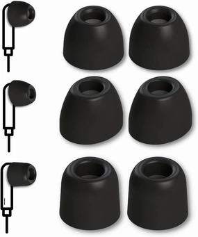 Comply SmartCore | Memory Foam Replacement IEM Ear Tips for Most Wired Devices | Superior Noise Isolation, Ultimate Comfort, Secure Fit | Variety, Black, Medium (3 Pairs)