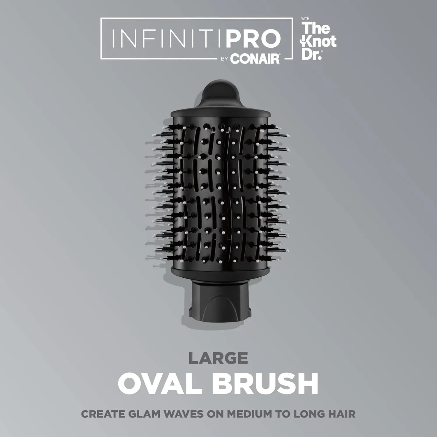 Conair INFINITIPRO BY CONAIR Large Oval Brush, Create Glam Waves on Medium to Long Hair, Compatible with INFINITIPRO BY CONAIR The Knot Dr. Dryer Brushes