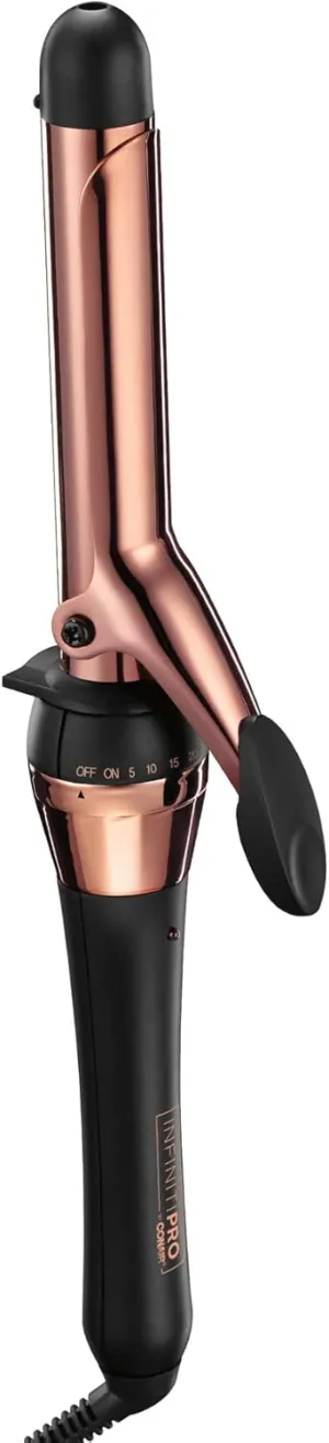 CONAIR INFINITIPRO Rose Gold Titanium 1-Inch Curling Iron, 1-inch barrel produces classic curls – for use on short, medium, and long hair