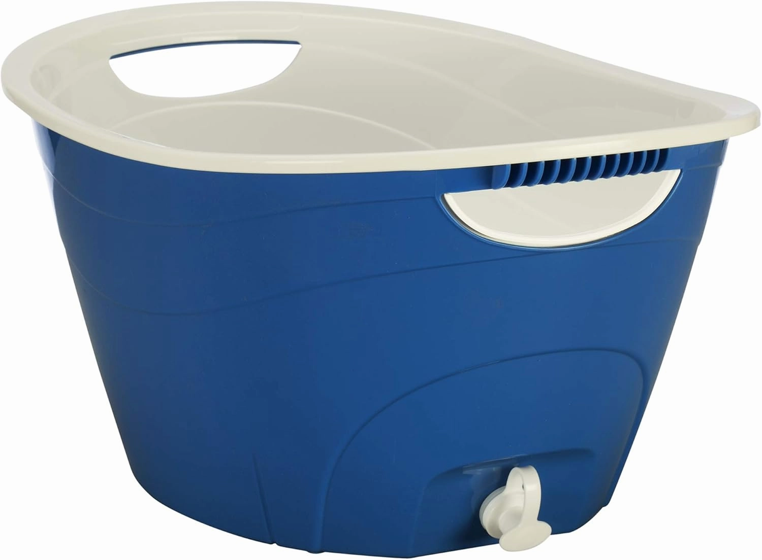 CreativeWare, Royal Blue Double Walled Party Plug 4.375 Gl, 4.375 Gallon Tub with Drain
