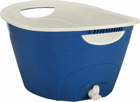 CreativeWare, Royal Blue Double Walled Party Plug 4.375 Gl, 4.375 Gallon Tub with Drain