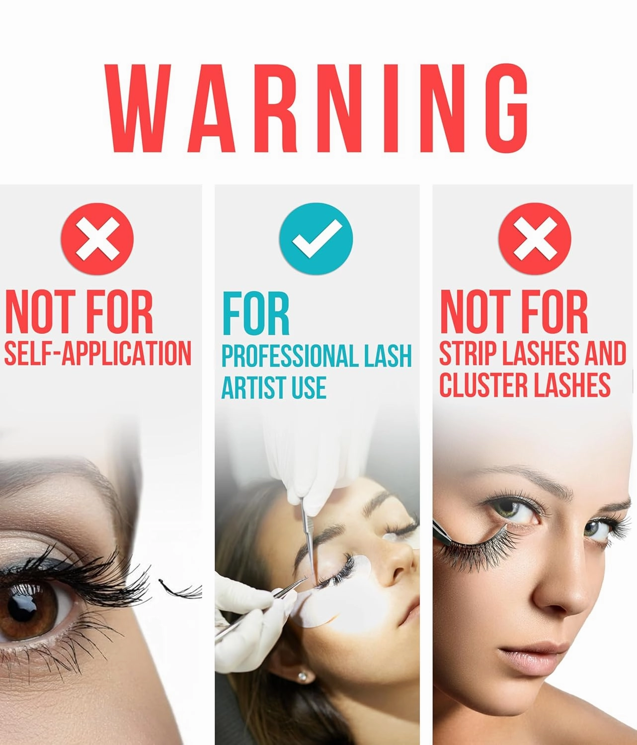 Crystal Clear Eyelash Extension Glue Stacy Lash (0.17fl.oz/5ml)/1 Sec Drying Time/Retention – 8 Weeks/Transparent Adhesive/Professional Supplies