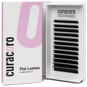 Curacoro Eclipse Flat Eyelashes Extension - Mixed 8-15mm Flat Eyelash Extension Supplies Light Lashes | Individual Eyelashes Salon Use | Black Mink False Lashes
