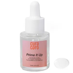 Curacoro Eyelash Extension Primer 15 ML - Increase Adhesive Bonding Power | Easily Removes Proteins and Oils/Oil Free/Longer Extension Retention (Prime It Up)