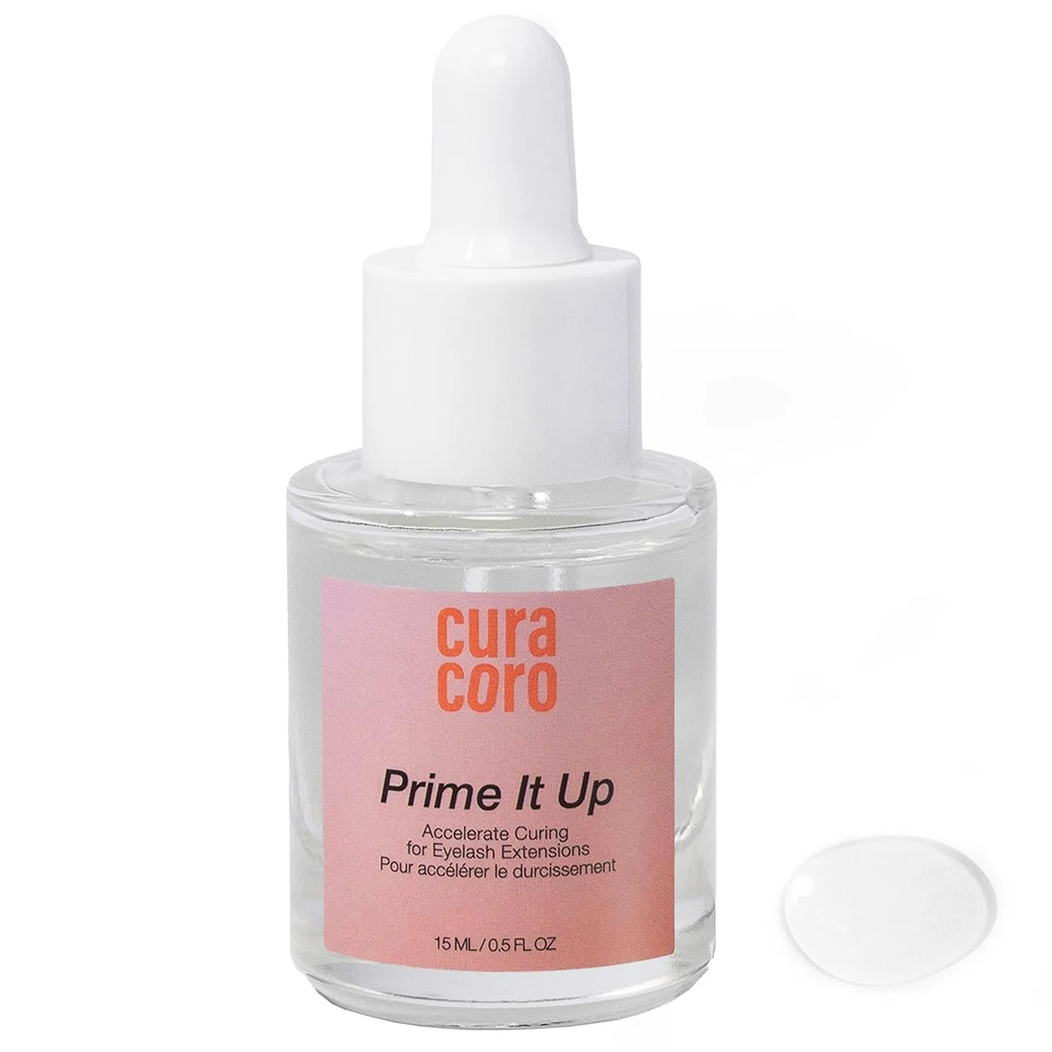 Curacoro Eyelash Extension Primer 15 ML - Increase Adhesive Bonding Power | Easily Removes Proteins and Oils/Oil Free/Longer Extension Retention (Prime It Up)