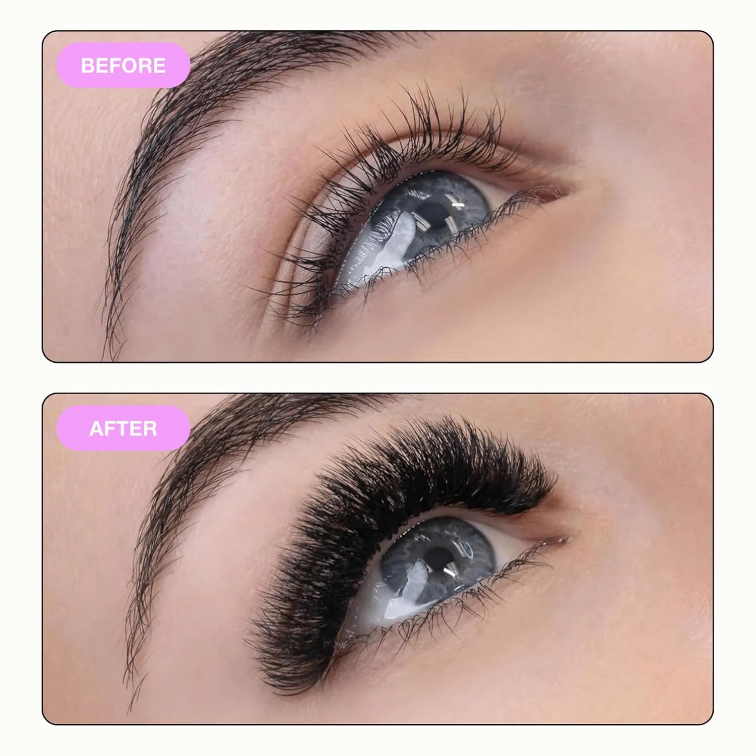 Curacoro Promade 500 Fans - 3D to 16D Handmade Volume Lash Fans, C CC D DD L M Curls, Thickness 0.03~0.1mm, 8–20mm Length, Long-Lasting Eyelash Extension Fans (10D-0.03 CC, 11mm)